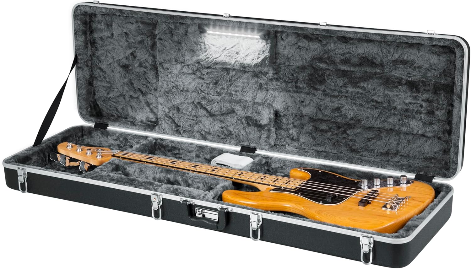 Gator Cases Deluxe ABS Molded Case for Bass Guitars with Internal LED Lighting (GC-ELECTRIC-LED)
