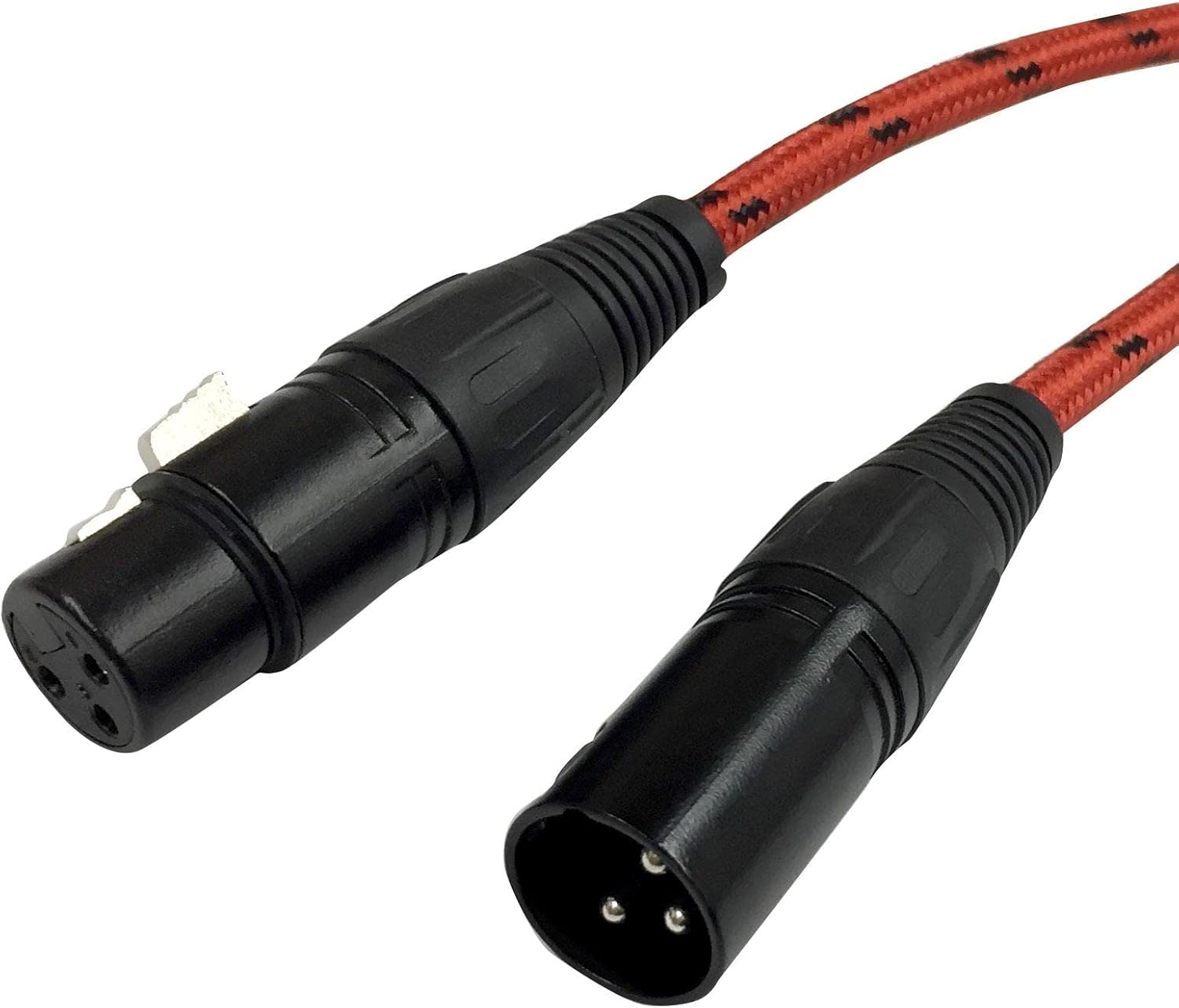 20 Foot 20' Female to Male XLR Microphone Mic Speaker Audio Cable Red 16 Pack