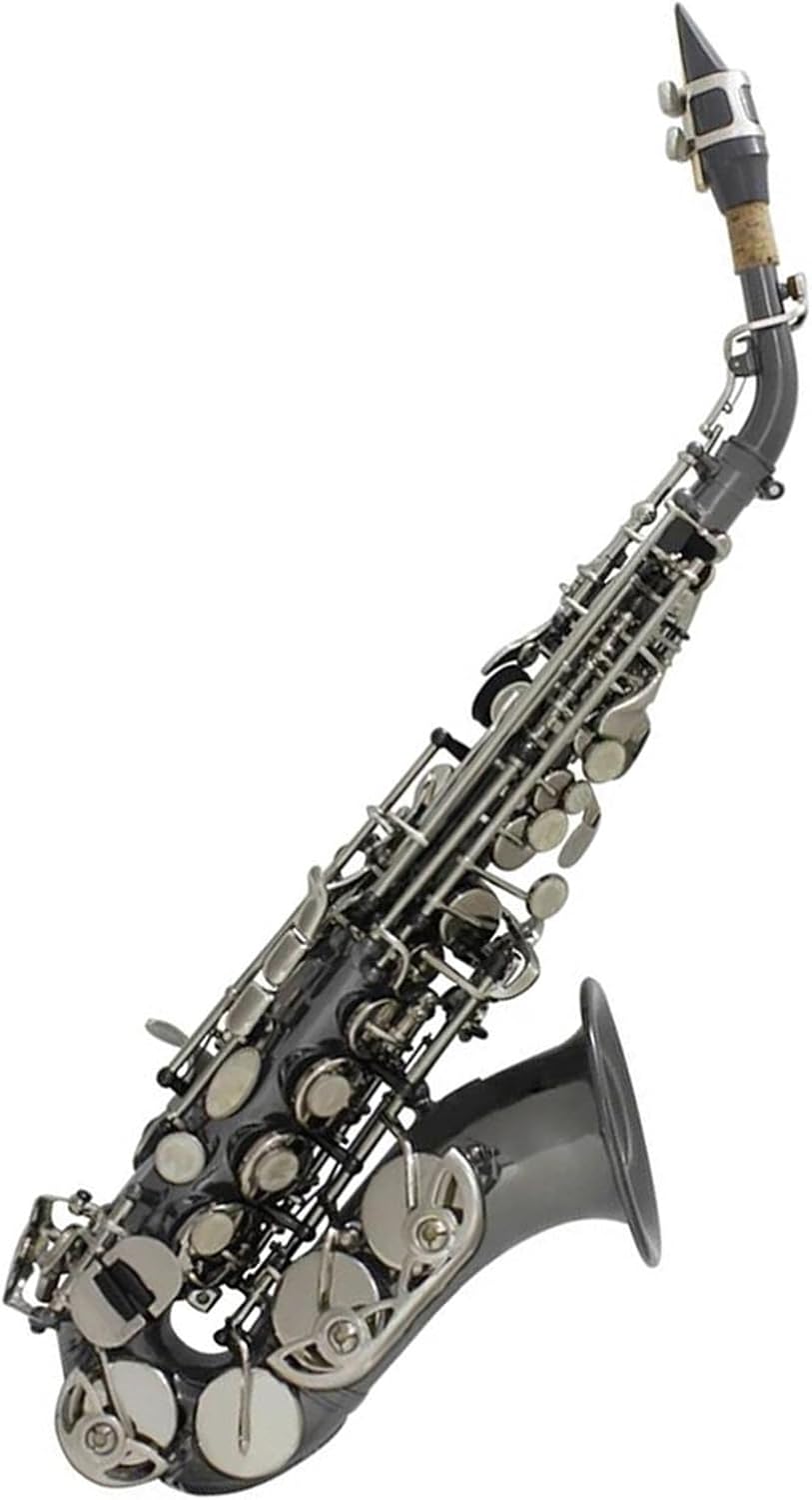 Beginner saxophone Soprano Saxophone Brass Nickel Plated Black Bb Tone Sax Woodwind Instrument With Saxophone Accessories