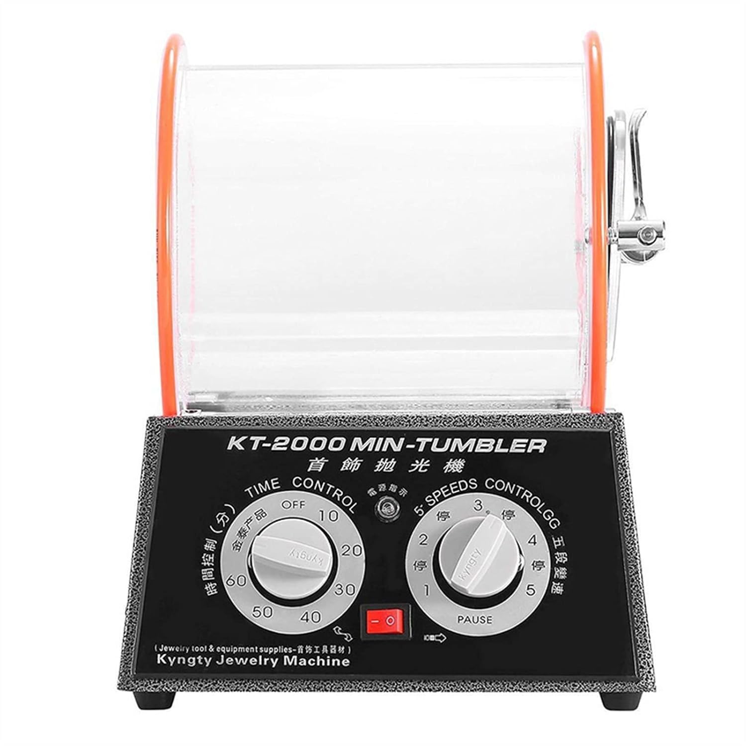 Jewelry Polisher, Drum Polishing Machine, Metal Silver Jewellery Cleaning Machine, Small Rotary Drum Machine, Desktop Gold Tool KT2000