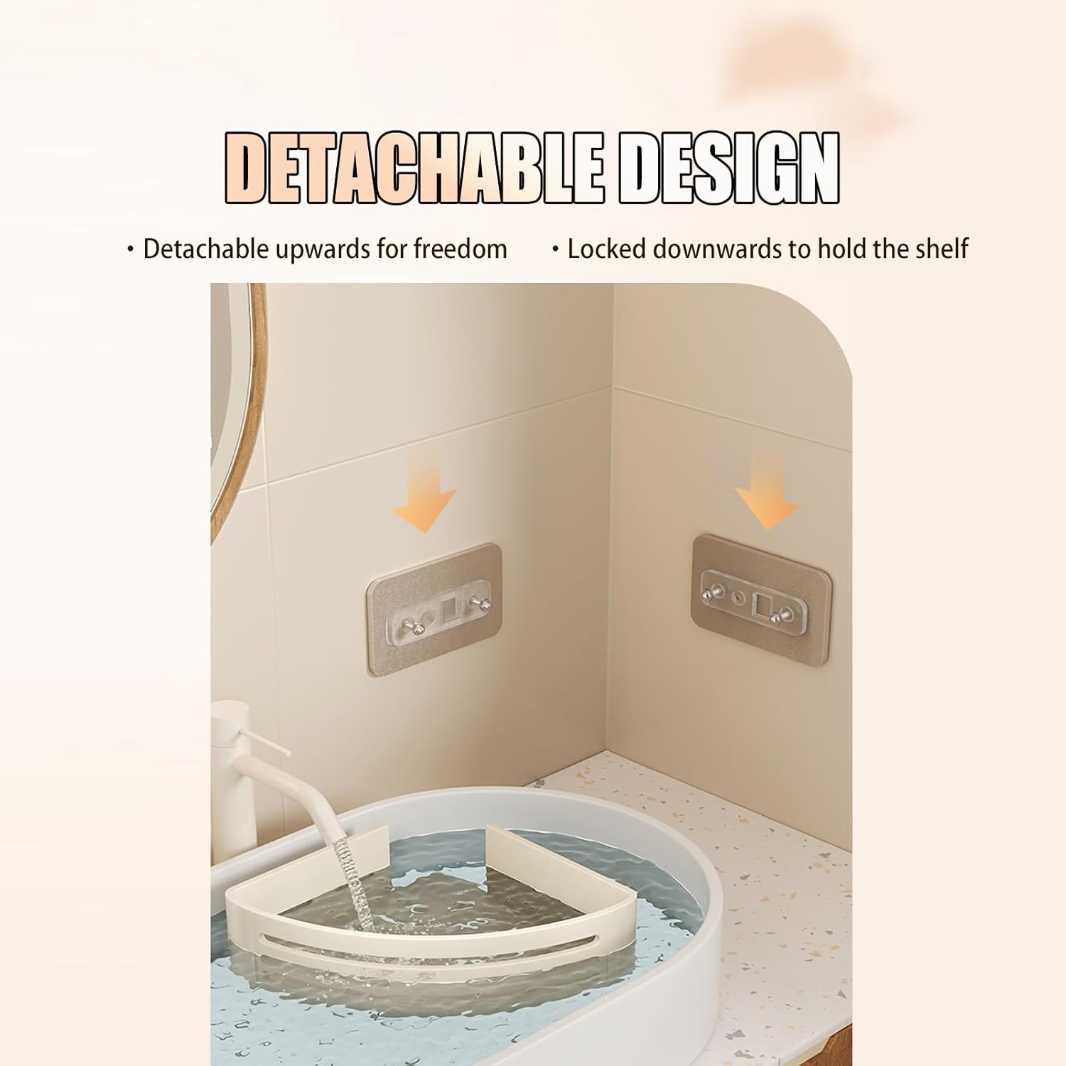 Adhesive Corner Shower Caddy Shelf, No Drilling Shower Organizer with Large Capacity, Rustproof & Waterproof, Removable(Triple layer)