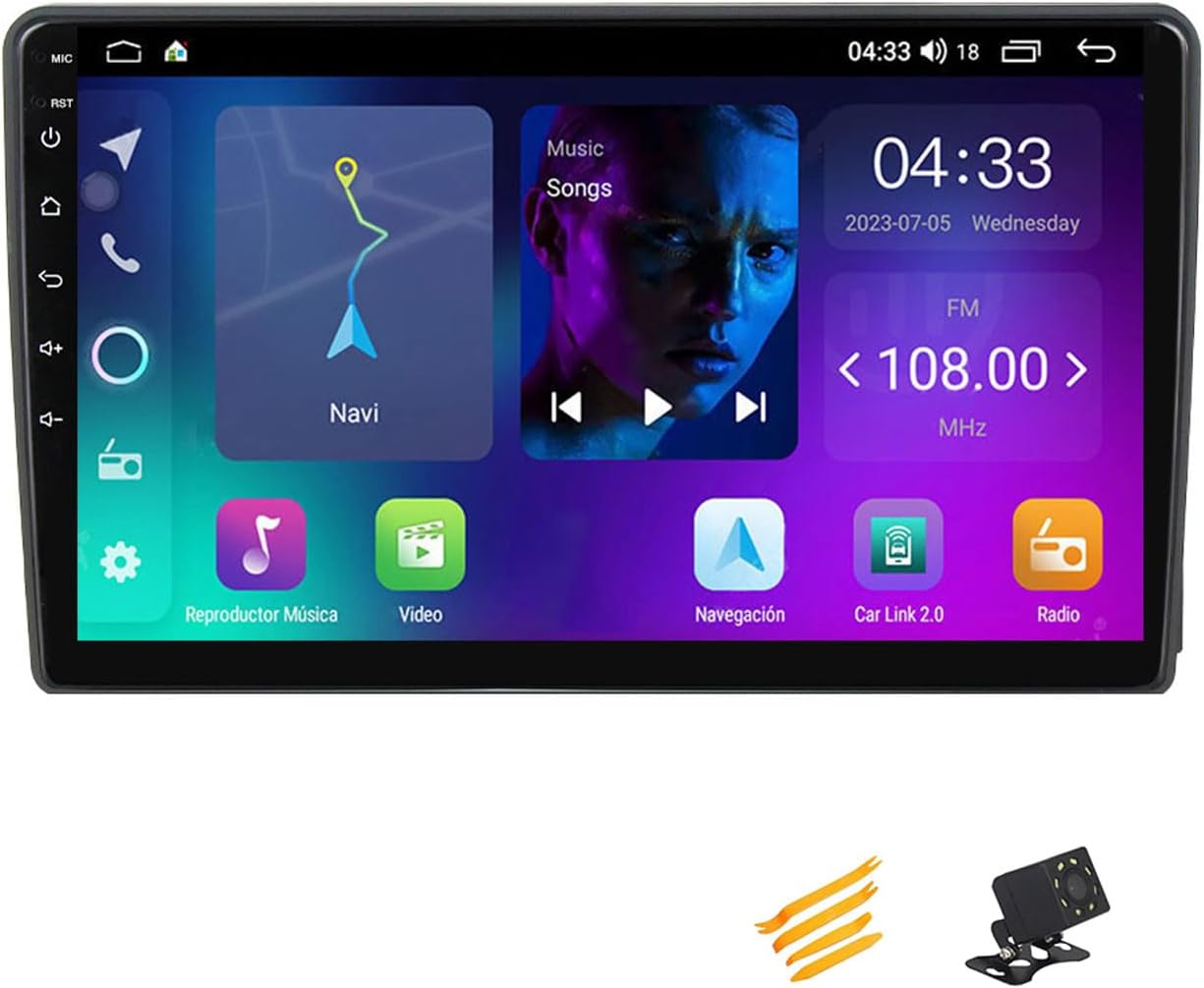 Android 13 Car Stereo Bluetooth Car Play 2 DIN Touch Screen Compatible with Ford Focus 9in QLED Display Car Radio with Navigation Android Auto FM RDS SWC,4 Core NF1 1G+32G