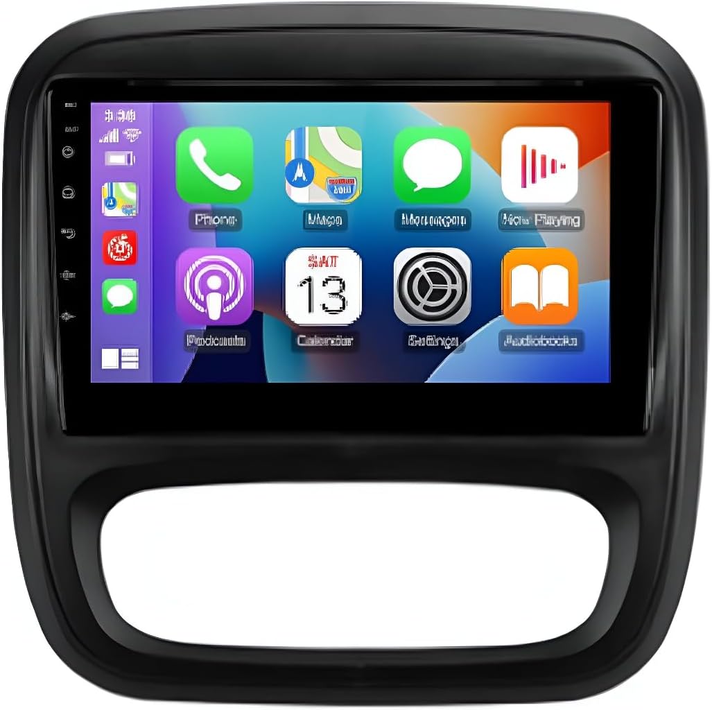 9 inch Autoradio Suitable for Renaullt Trafic 2015-2021 | CarPlay/Android Auto/WiFi/DSP/5G/DAB+, Touchscreen Carplay Scherm, HD Multimedia Autoradio Systeem (T2 (2GB/32GB) 8CORE 5G)