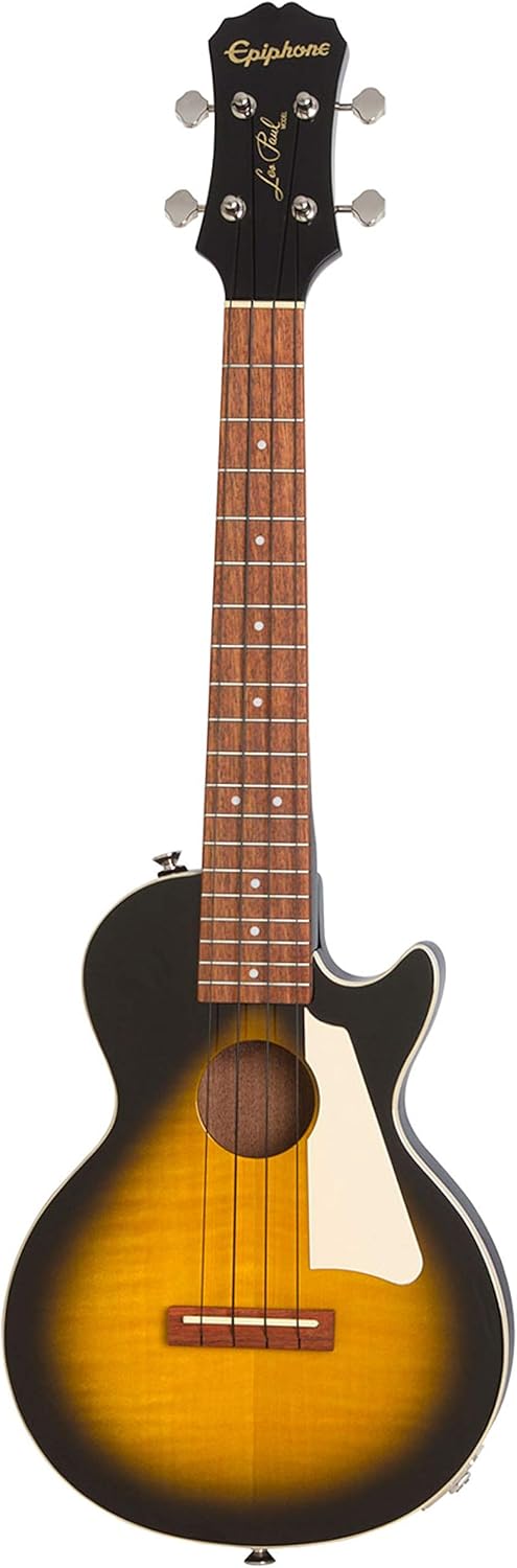 Epiphone Les Paul Tenor Ukulele Acoustic Electric, Vintage Sunburst with Bag