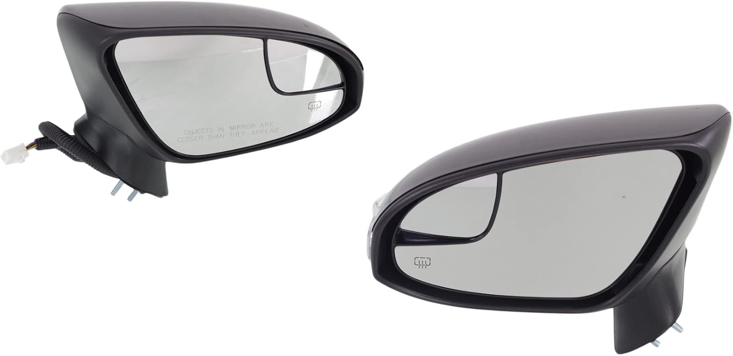 Garage-Pro Driver & Passenger Side Power Heated Mirrors for Toyota Venza 2013-2016 With Signal Light, Spotter Glass, Memory & Puddle Lamp Paintable