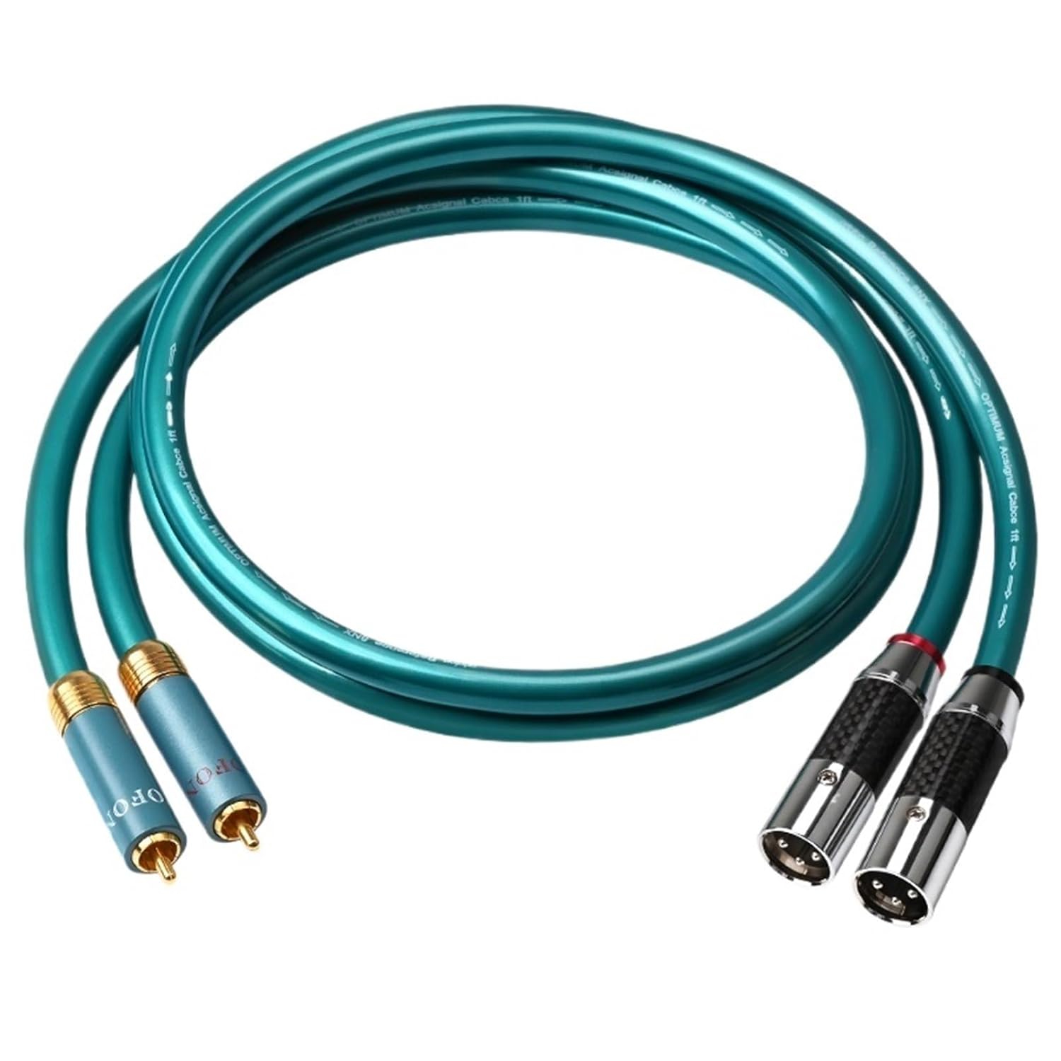 One Pair HiFi RCA to XLR Audio Cable 8N OCC 2RCA Male to 2XLR Female Cable for DVD Amplifier Speaker(2rca to 2xlr Male,0.5m)