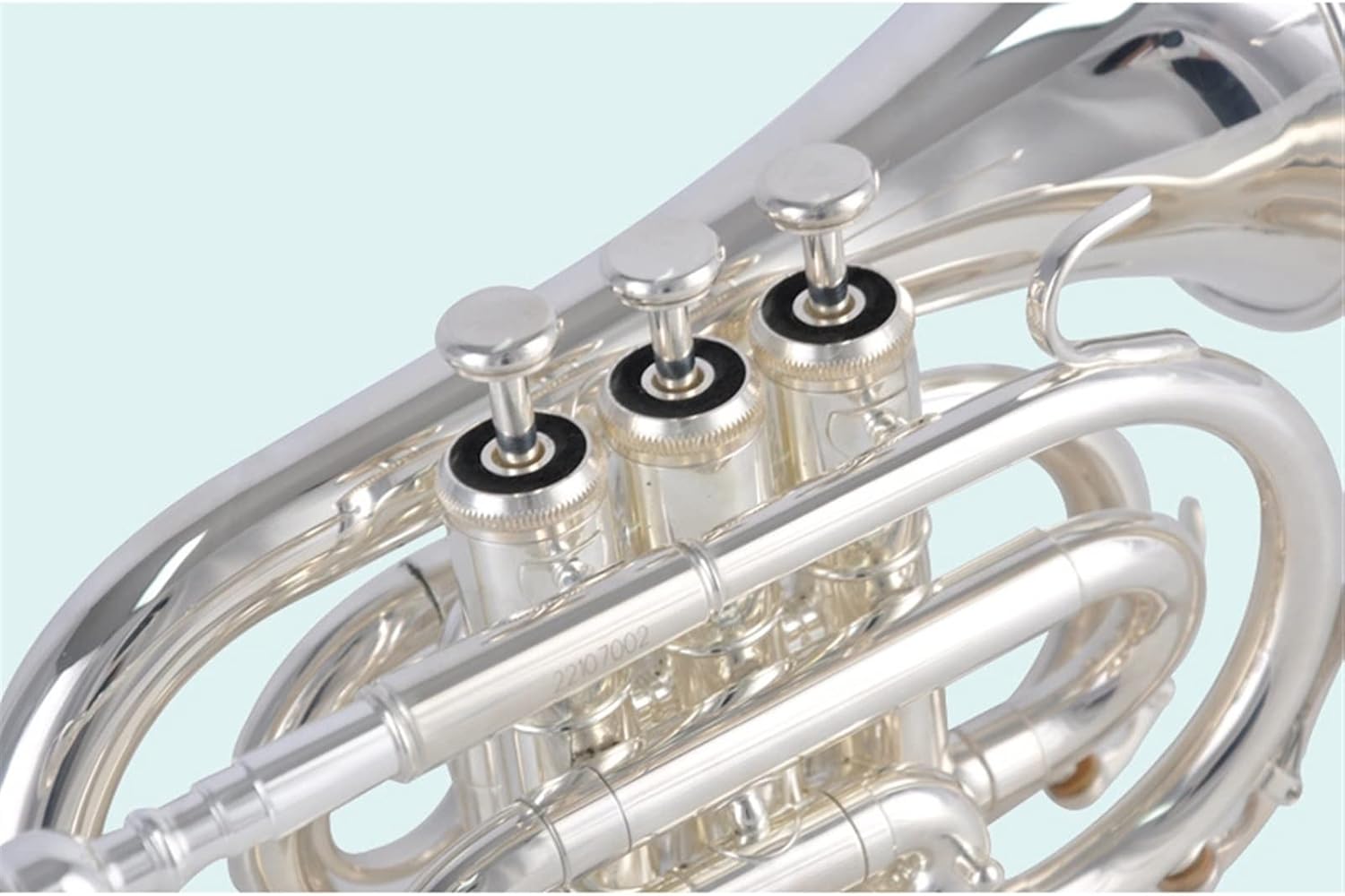 TSTS B-Flat Silver-Plated Palm Number White Copper Piston Wind Instrument Beginner Students Use Pocket Trumpet Beginners