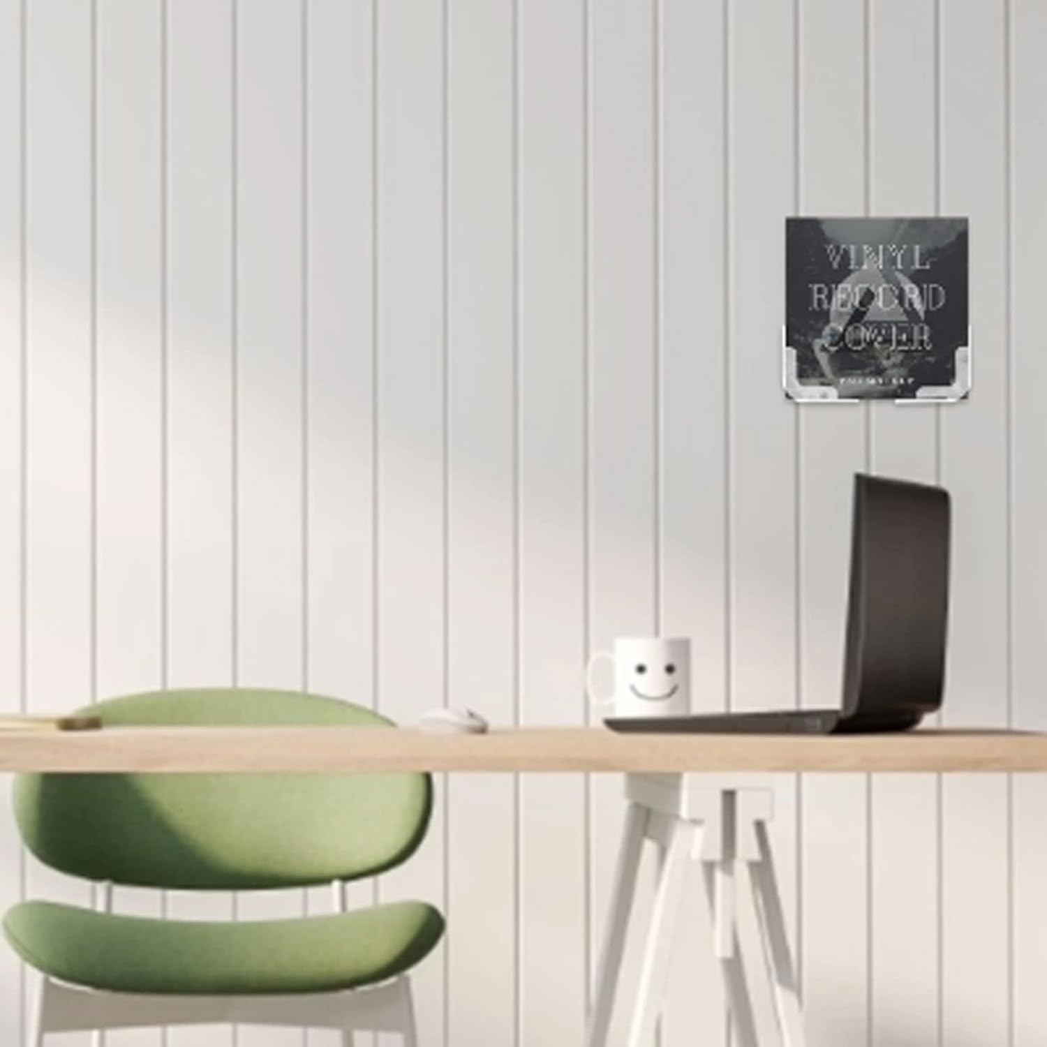 Home shelves Record Display Holder Flexible Shelf Wall Mount Adjustable Sturdy Acrylic Floating Brackets Anti-falling Design With Doub(White)