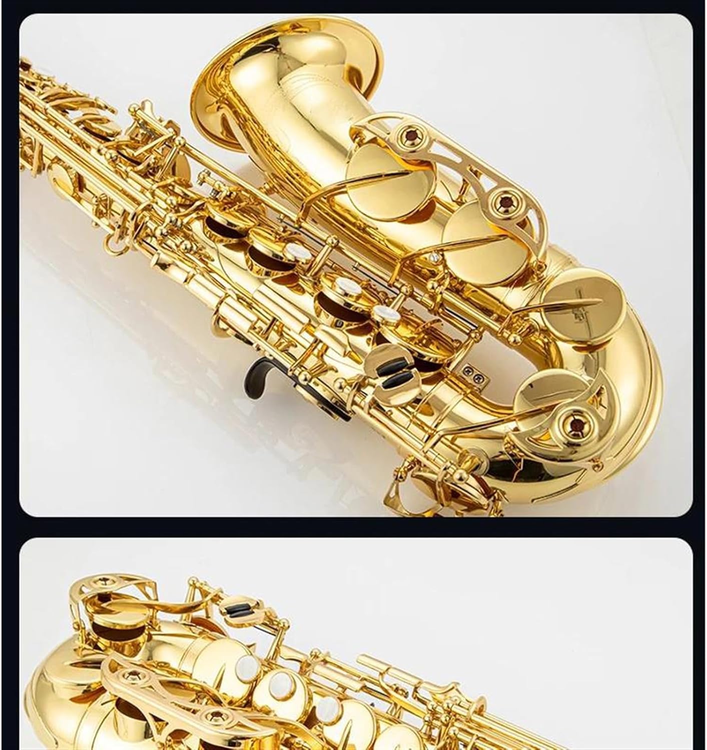 Woodwind Instruments Professional Alto Saxophone Gold Lacquer With Mouthpiece Reeds Neck Case