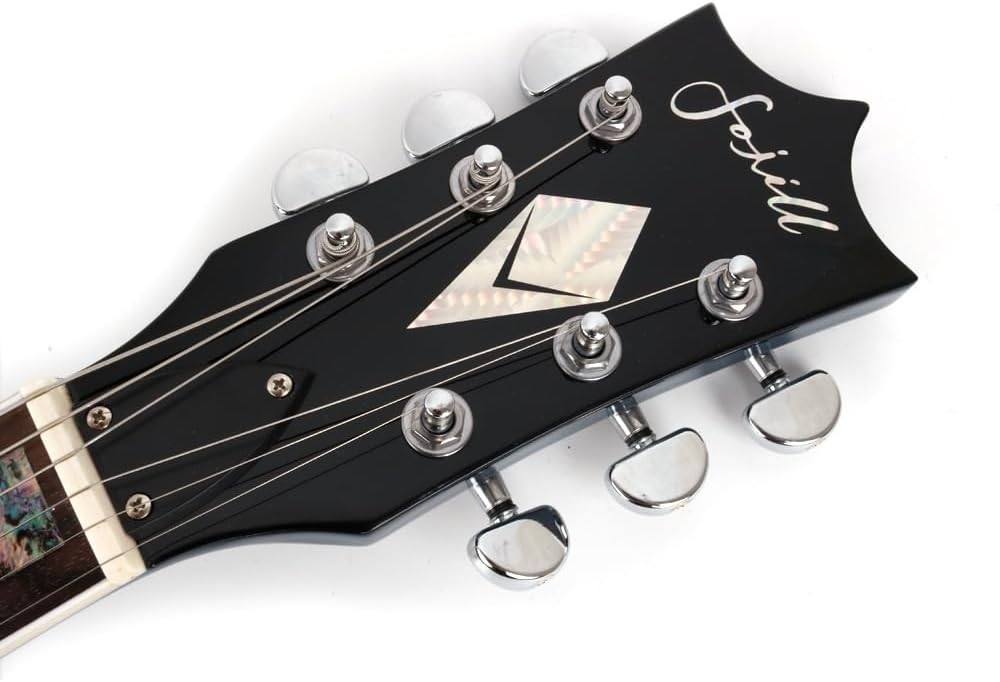 Fojill FSG-60 Electric Guitar Canadian Maple Neck Rosewood Fretboard Mahogany Body Stainless Frets(FSG-60BLR)