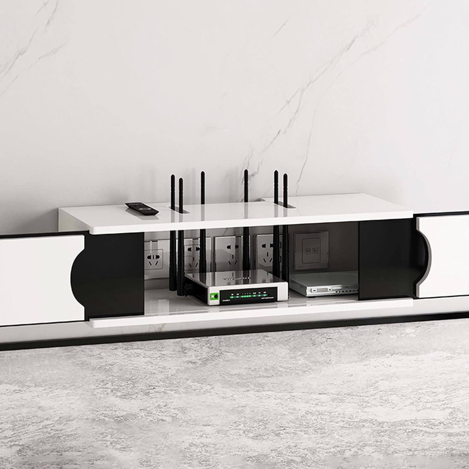 Wall Mounted TV Cabinet Wall Shelf Floating Shelf TV Stand Media Console Unit Entertainment Centre Open Shelf TV Unit Storage Shelf Wall Mount Corner Shelves Utility Shelve TV Bracket