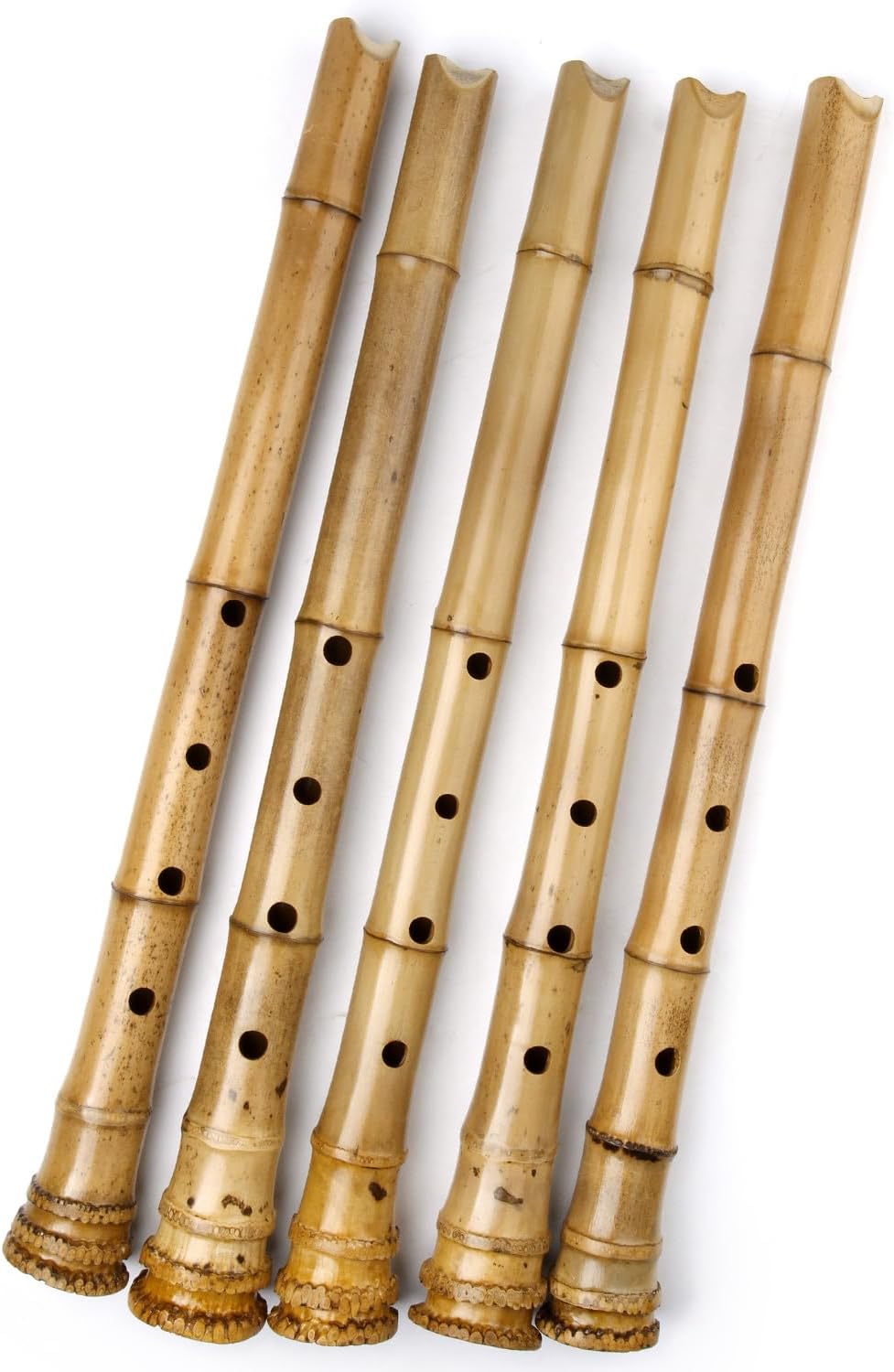 Traditional Musical Instrument D Key 5 Holes Japan Style Shakuhachi D/E Key Musical Instruments Bamboo Flute With Root Woodwind Instrument (1.8 D Key)