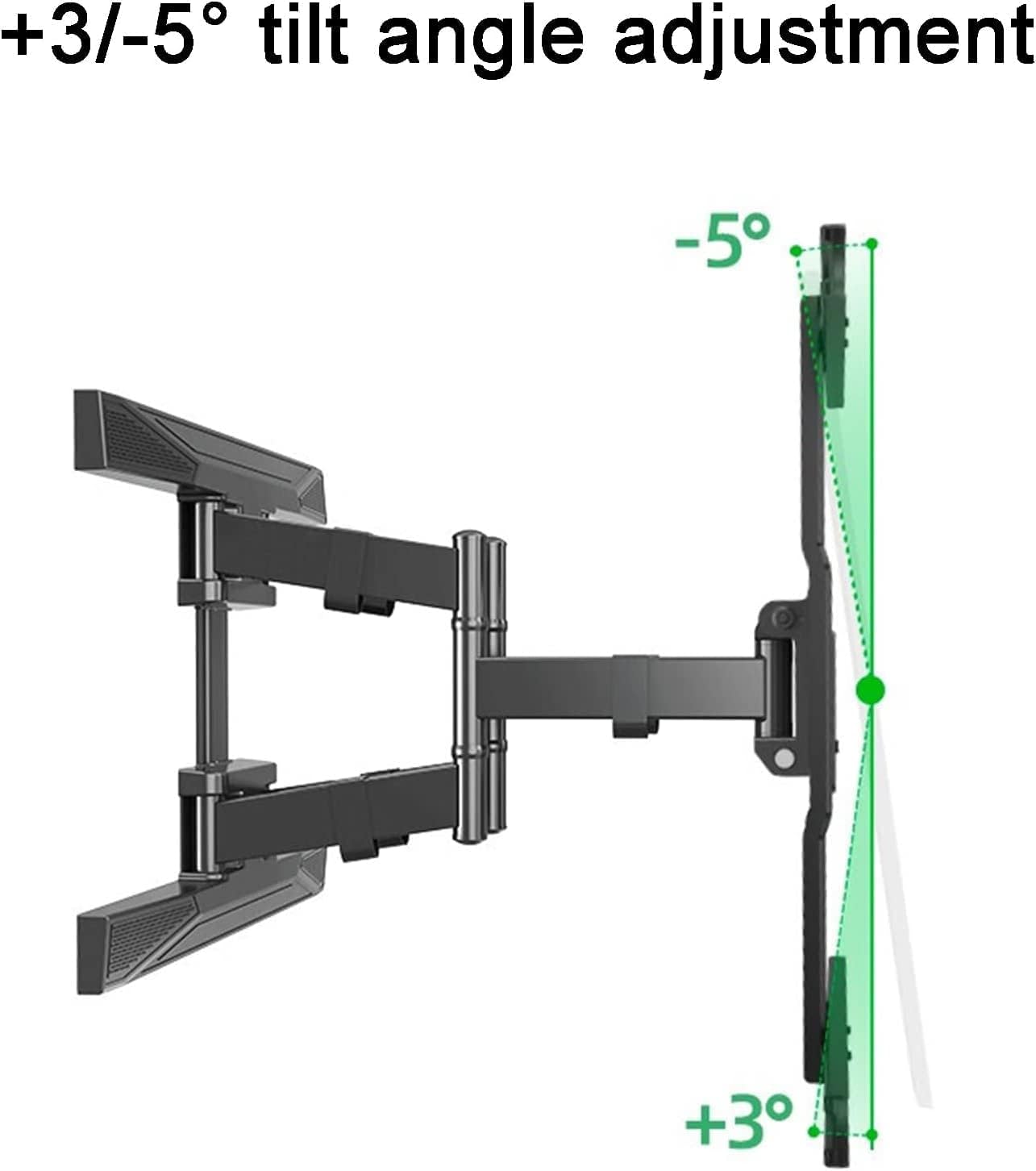 Multifunction Full Motion TV Wall Mount, TV Wall Bracket for Most 40-80 Inch Flat TVs, Wall Mount TV Bracket with Articulating Swive and Tilt TV Mount TV Stand