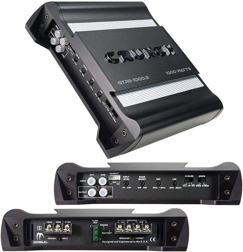 Crunch GTR 1000.2 Car Audio 2 Channel Amp