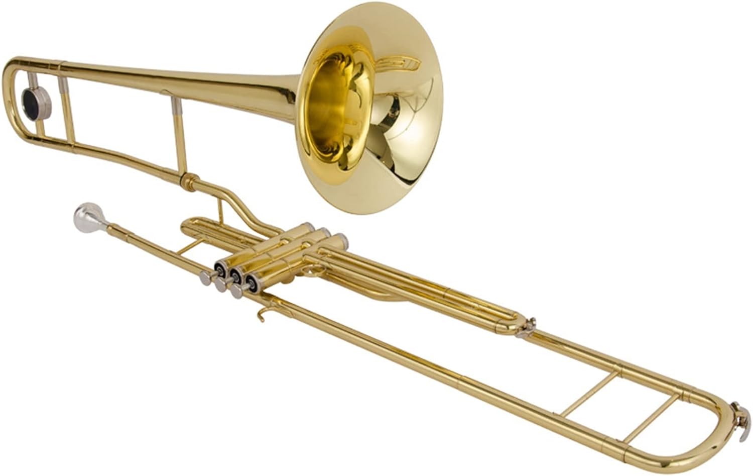 TSTS B Flat Key Lacquered Gold/Nickel-Plated Brass Trombone Beginner Trombone