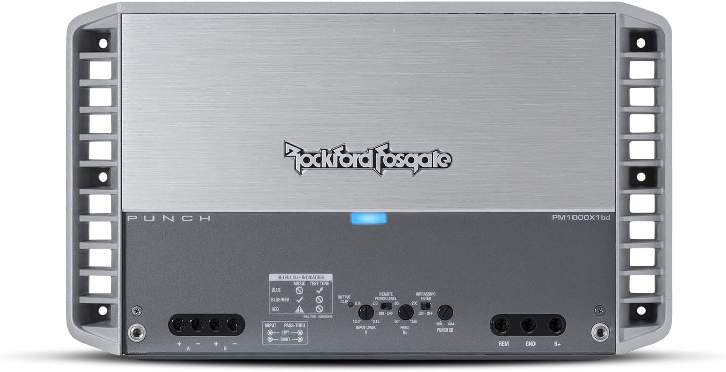 Rockford Fosgate PM1000X1bd Punch Marine 1,000 Watt Class-bd Mono Amplifier