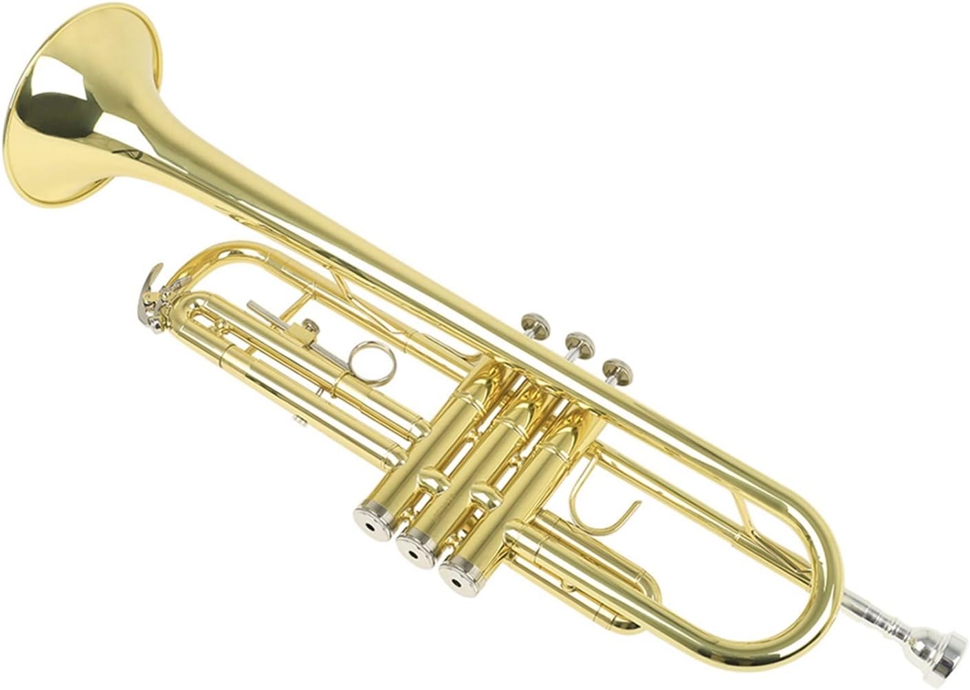 Trumpet Bb B Flat Brass Golden Durable Musical Instrument with Mouthpiece Gloves Foam Case Trumpet Instrument Beginner Trumpet