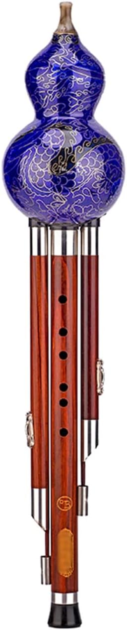 Woodwind Cucurbit Flute Musical Instrument B-Flat C Gourd Flute Adult Children Learn to Play The Gourd Flute Easy to Carry Cucurbit Flute (Color : Blue, Size : C-Key)