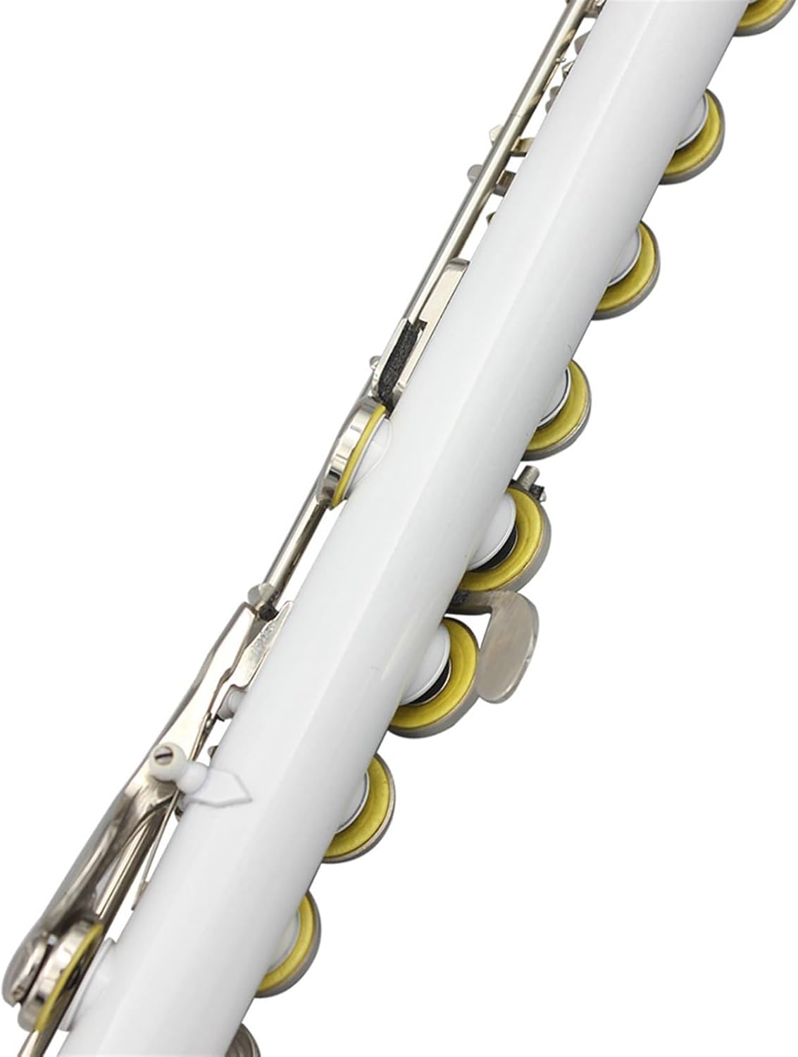 Flute White 16 Holes C Tone Flute with E Key Woodwind Instrument Closed Key Cupronickel Tube Flute with Box Flutes Musical Instruments