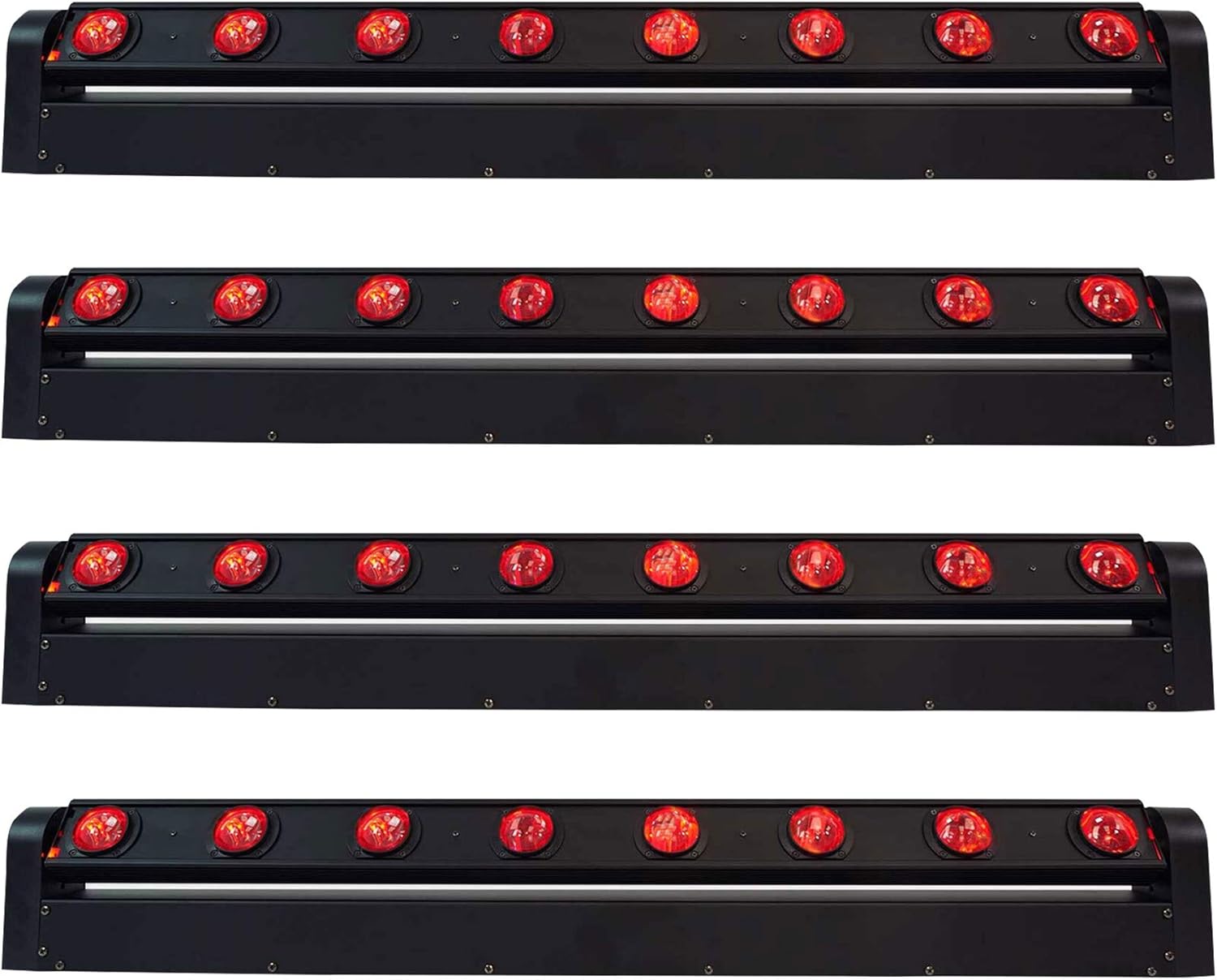 Rockville MOTIONSTRIP 80W Motorized Moving Head RGBW Color Strip Light Bar, Wash/Beam Modes, DMX Control, 270 Degree Rotation, 5 Degree Beam Angle, for DJs and Stage Events, 2-Piece