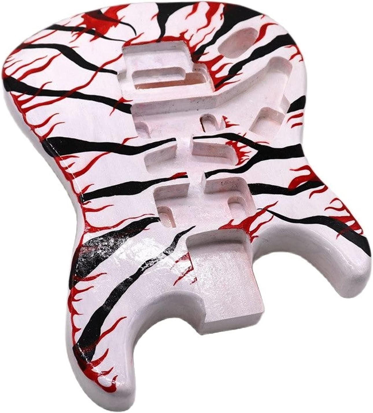 Unfinished Guitar Kit Left Hand DIY Hand Paint Poplar Wood ST Electric Guitar Body White Customized Painting Guitar Barrel Handmade ​Guitar Body