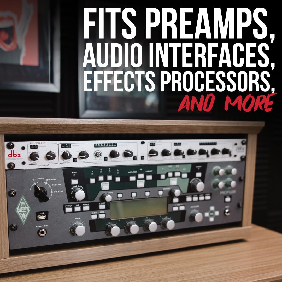 Gator Frameworks Elite Furniture Series 2U Wood Desktop Studio Rack in Standard Black Finish (GFW-ELITERK-2U-BLK)