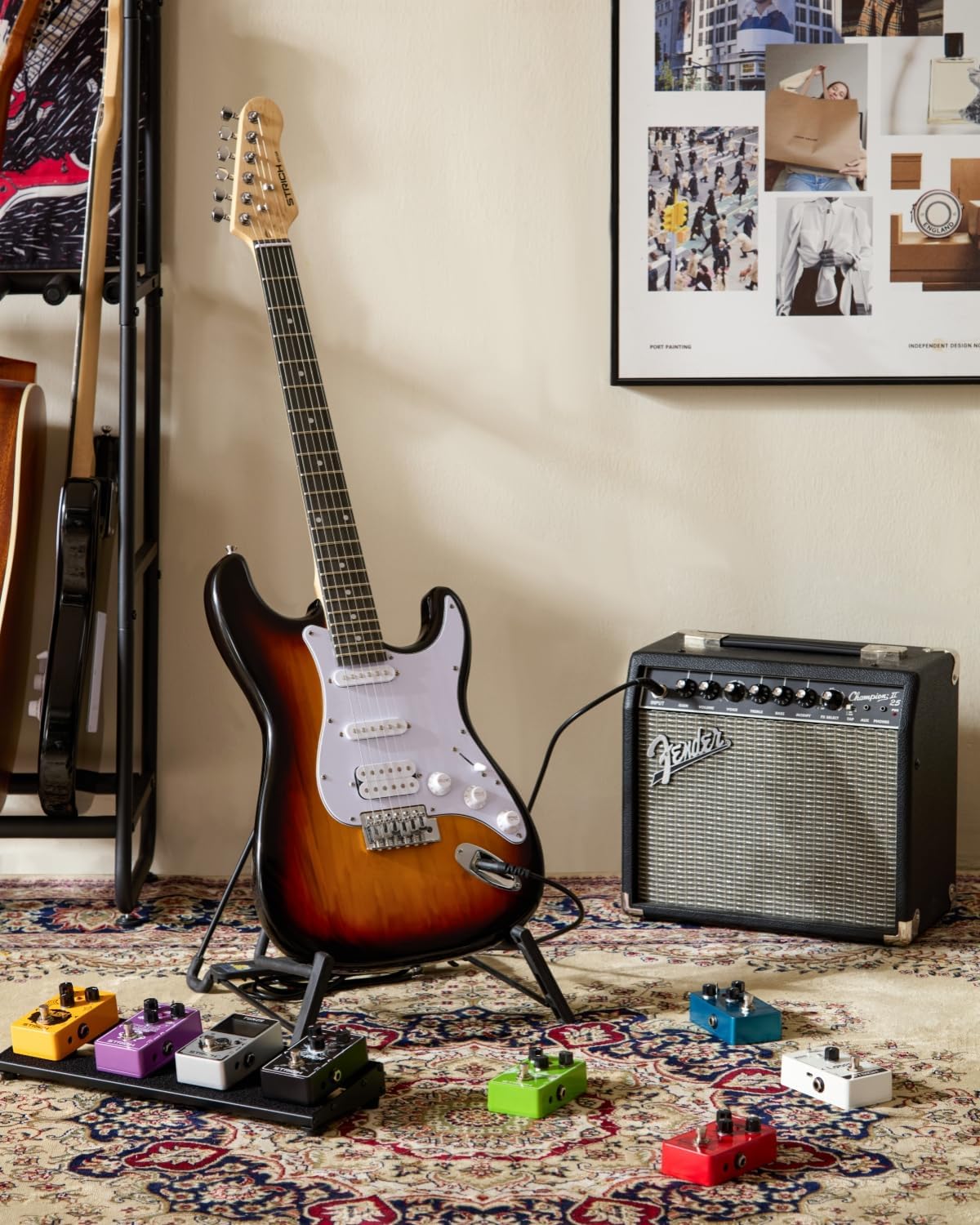 STRICH Electric Guitar Beginner Kit, Solid Body 39