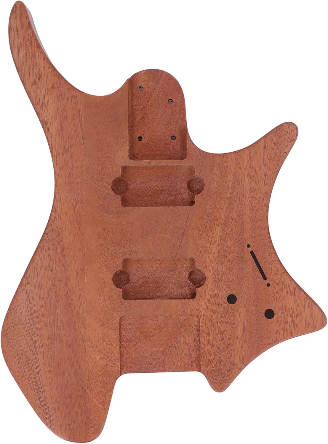 Guitar Body Unfinished Polished Guitar Parts Special Shape Mounting Holes with Mahogany Material for Service Life
