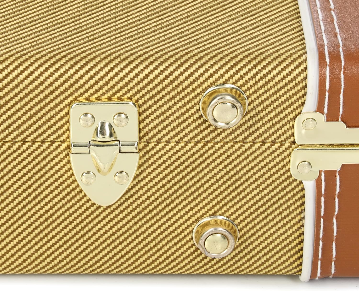 Gator Cases Deluxe Wood Case for Standard Electric Guitars, Fits Fender Stratocaster/Telecaster, Tweed (GW-ELECTRIC-TW)