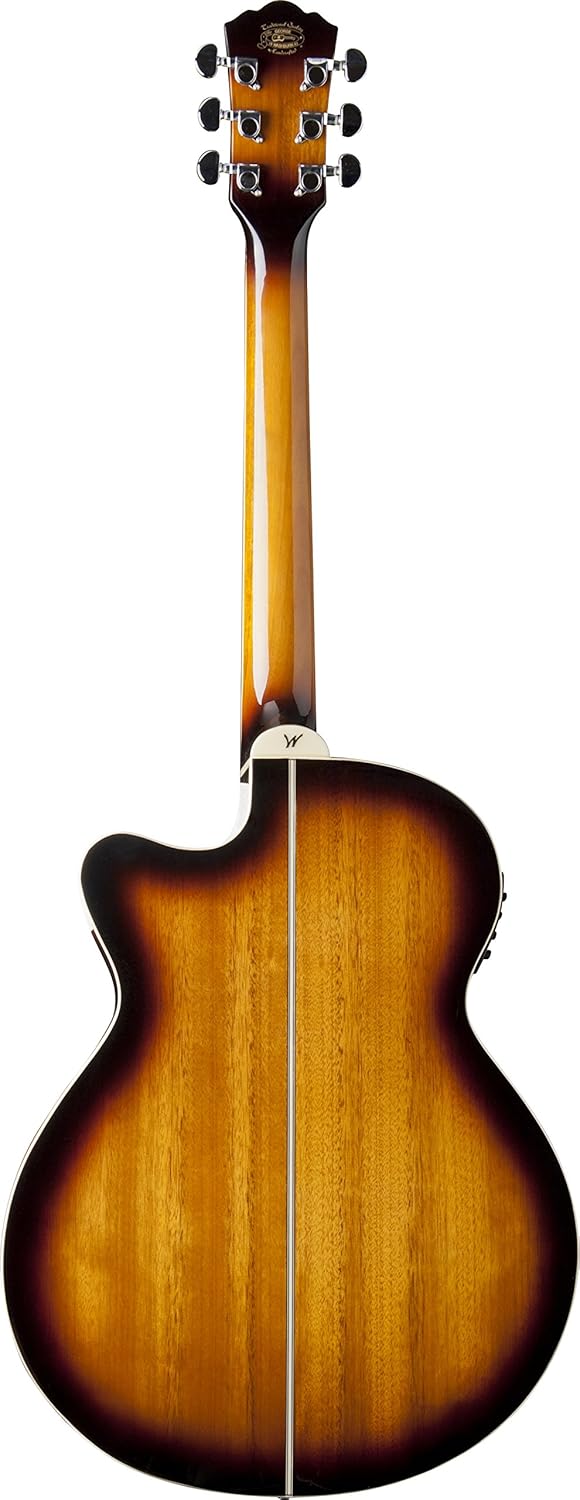 Washburn Festival EA15 Mini Jumbo Cutaway, Acoustic Electric Guitar, Tobacco Burst