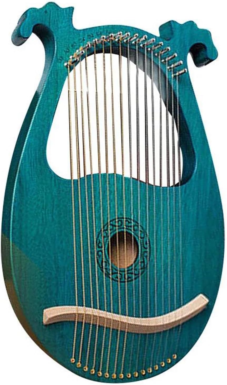 Lyre Harp Set 19 String Lyre Harp Wood Harp Metal String Instrument Included Mahogany Cloth Harp String Metal(14)