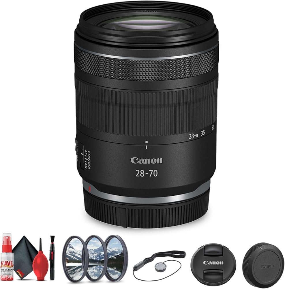 Canon RF 28-70mm f/2.8L IS STM Lens + Filter Kit + Cleaning Kit + Lens Cap (Renewed)