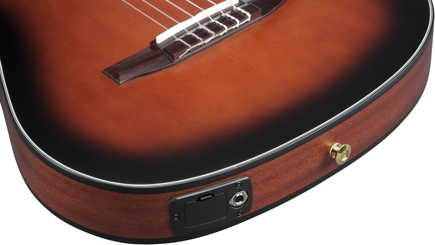 Ibanez FRH10N Thinline Left-handed Nylon Acoustic-electric Guitar - Brown Sunburst