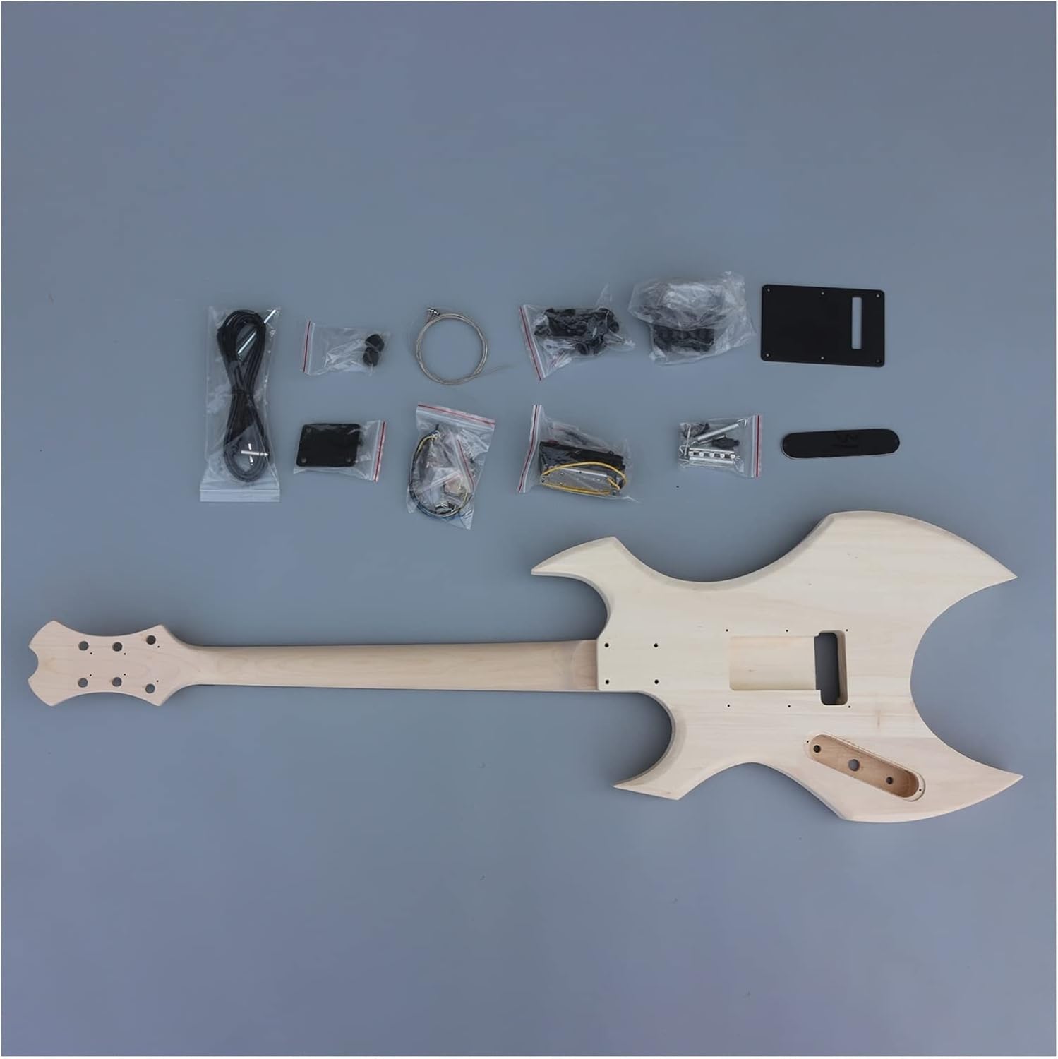 DIY Electric Guitar Kit Basswood Body Mahogany Neck 24 Frets Rosewood Fretboard with Electric Guitar Hardwares