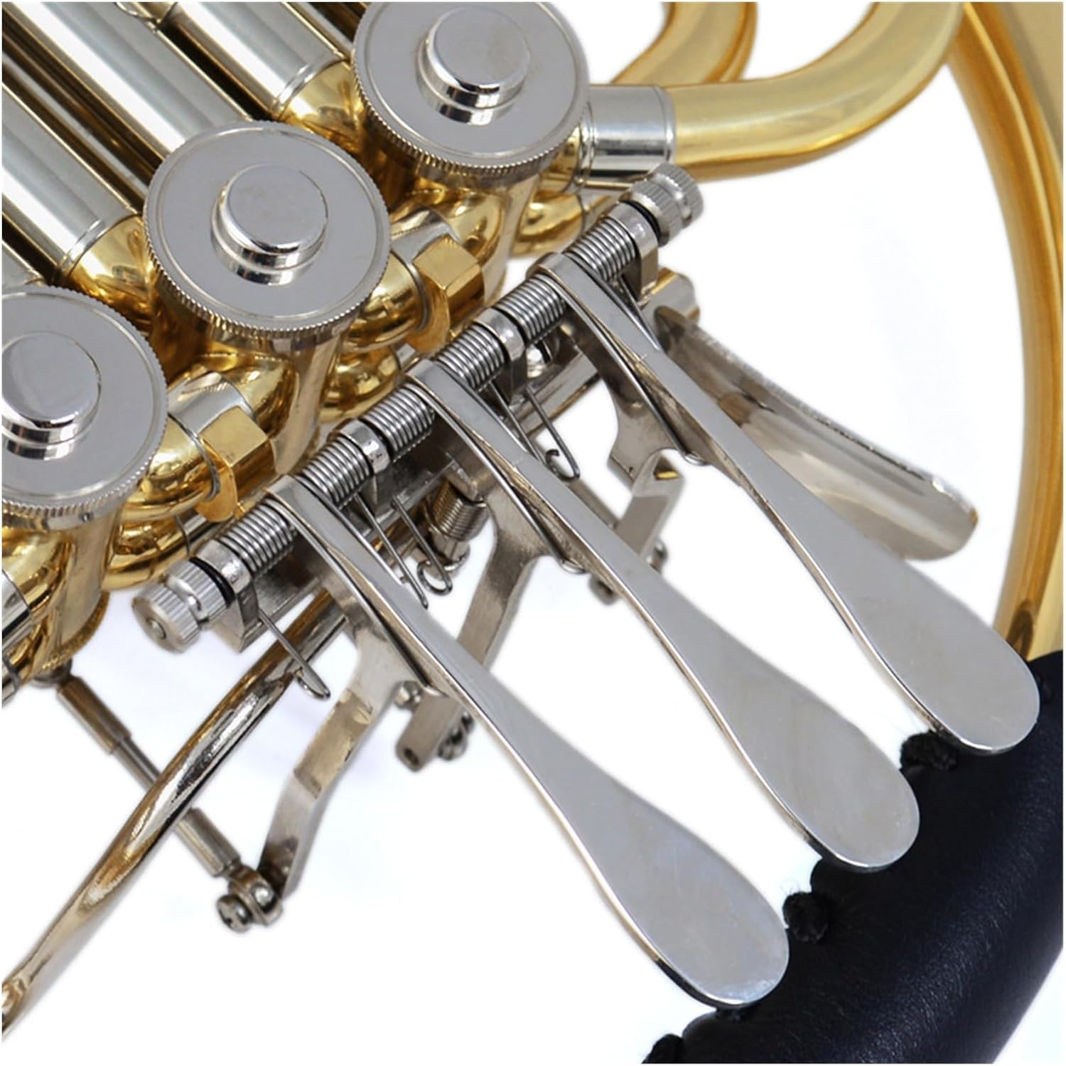 Professional double French horn B flat gold plated nickel material