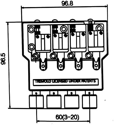 Guyker ALP 4 String Headless Bass Bridge Accessories WB1001 Black