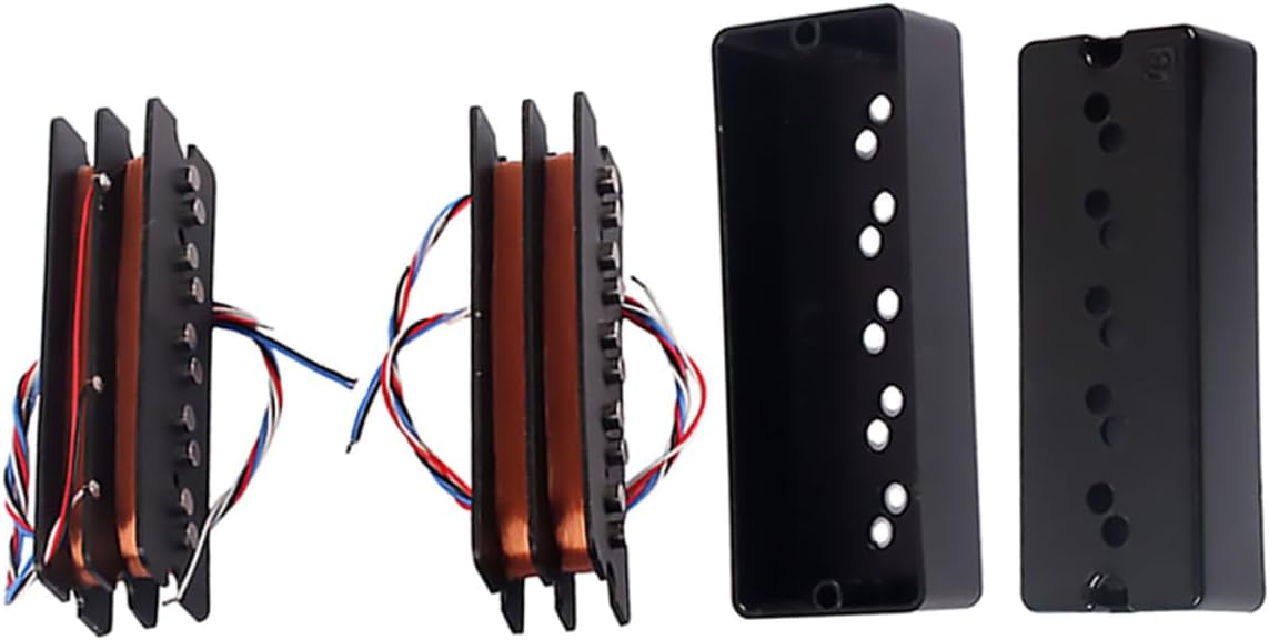 Kisangel Double Layer Vintage Bass Humbucker Pickup Set String Bass Guitar High Output Clarity Wax-potted Design Easy Installation