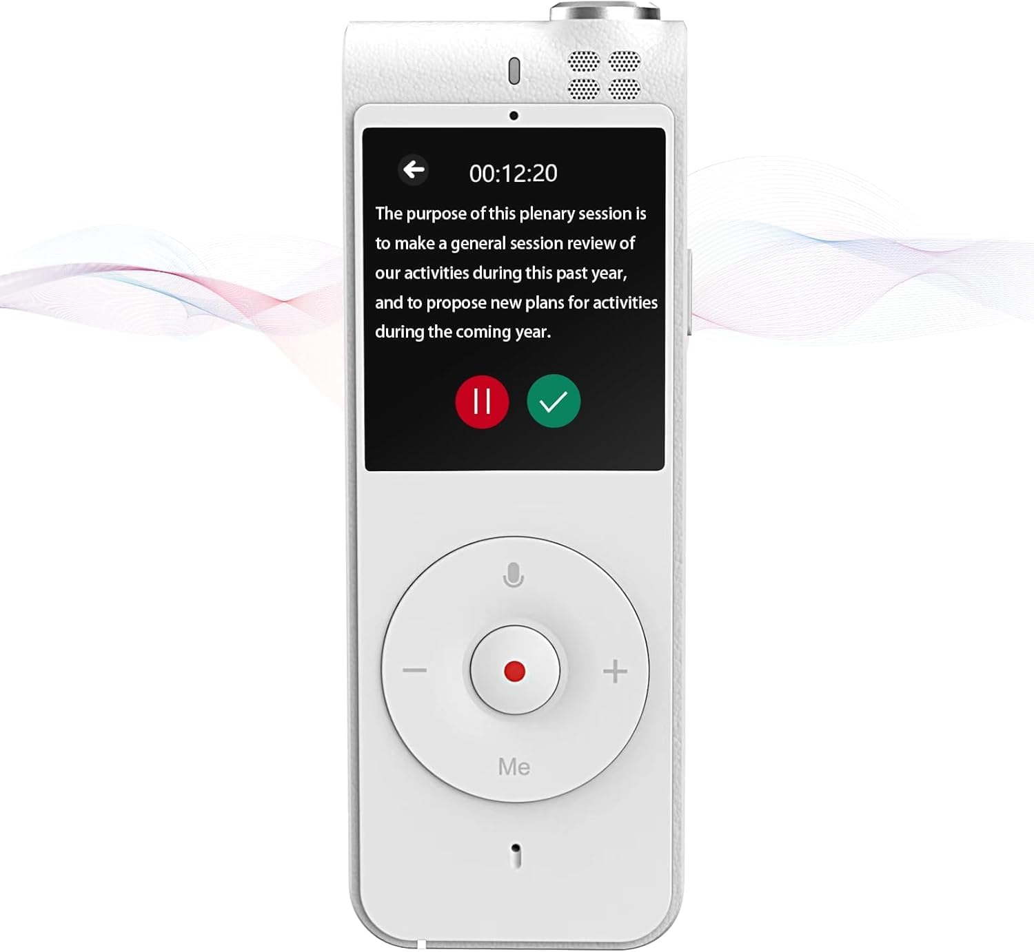 Digital Voice Recorder with Transcription to Text, Voice to Text Recorder with Voice Translation, Audio Recorder with Playback, Language Translator Device, No Subscription Needed, No Monthly fee