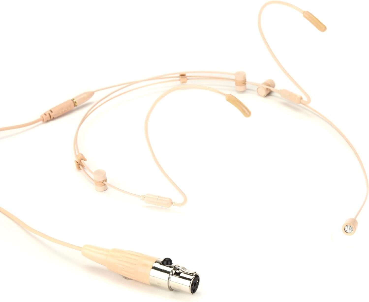 Galaxy Audio HSM4F Beige Omnidirectional Earset Headworn Microphone with Wireless Connector Cable