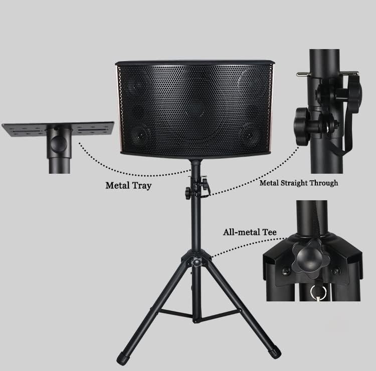 Speaker Stand Audio Bracket Speaker Tripod Bracket Floor All Metal Thickened Professional Audio Tripod KTV Stage Tray Shelf Speaker Mounts and Media Stands(Low Silver 605-100KG)