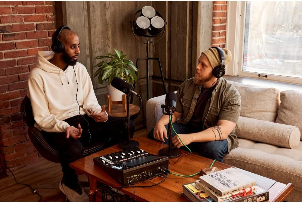 Mackie DLZ Creator Adaptive Digital Mixer for Podcasting, Content Creation, and Streaming with Zoom ZDM-1 Podcast Mic Pack, 32GB microSD Card and StreamEye Polishing Cloth