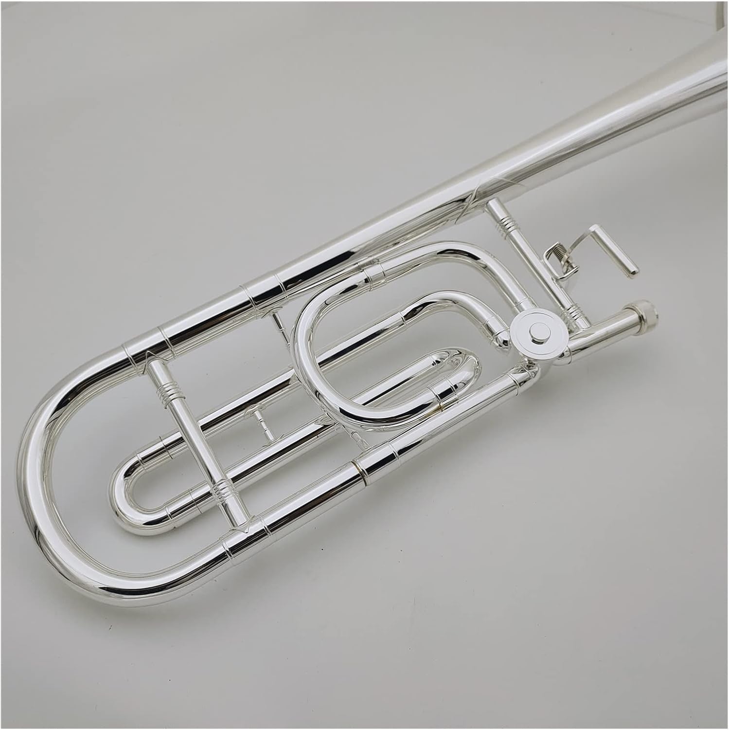 FLFL Student Trombone Tenor Trombone Bb/F Sliver Plated Musical Instrument with Mouthpiece Case