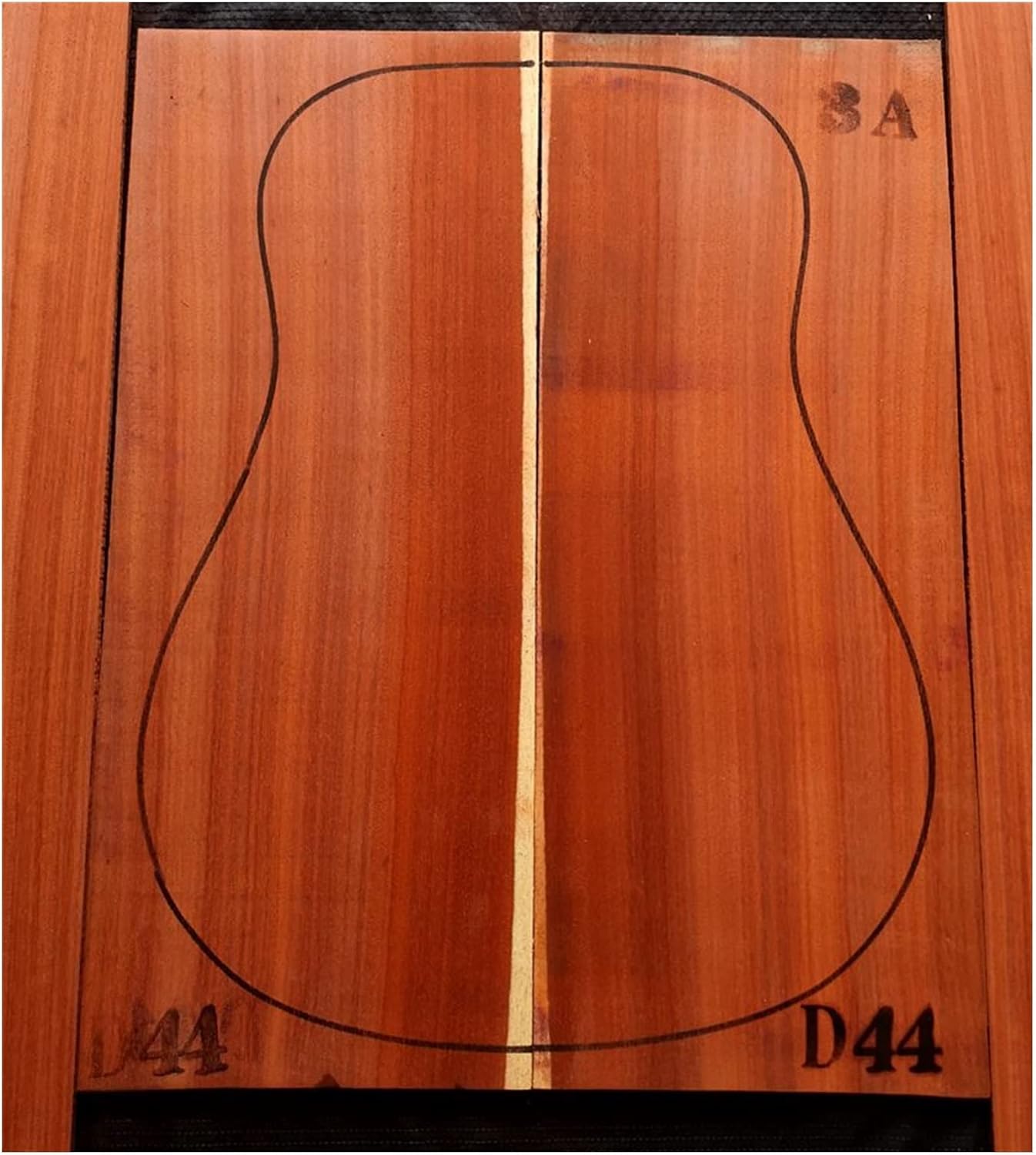 FLFL Sandalwood Mahogany Guitar Back Side Veneer Wool Material Full Single Guitar Making Material Unfinished Guitar Kit (Color : 18)