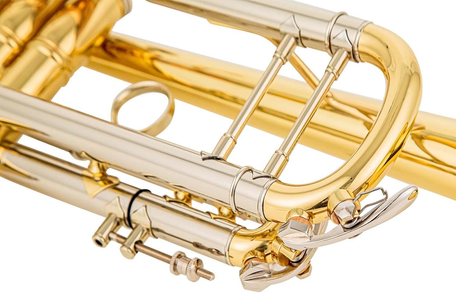 Bb trumpets red gold brass leadpipe mouthpipe advanced student professional trumpet Musical Instruments For Beginner Adults (710 gold brass)