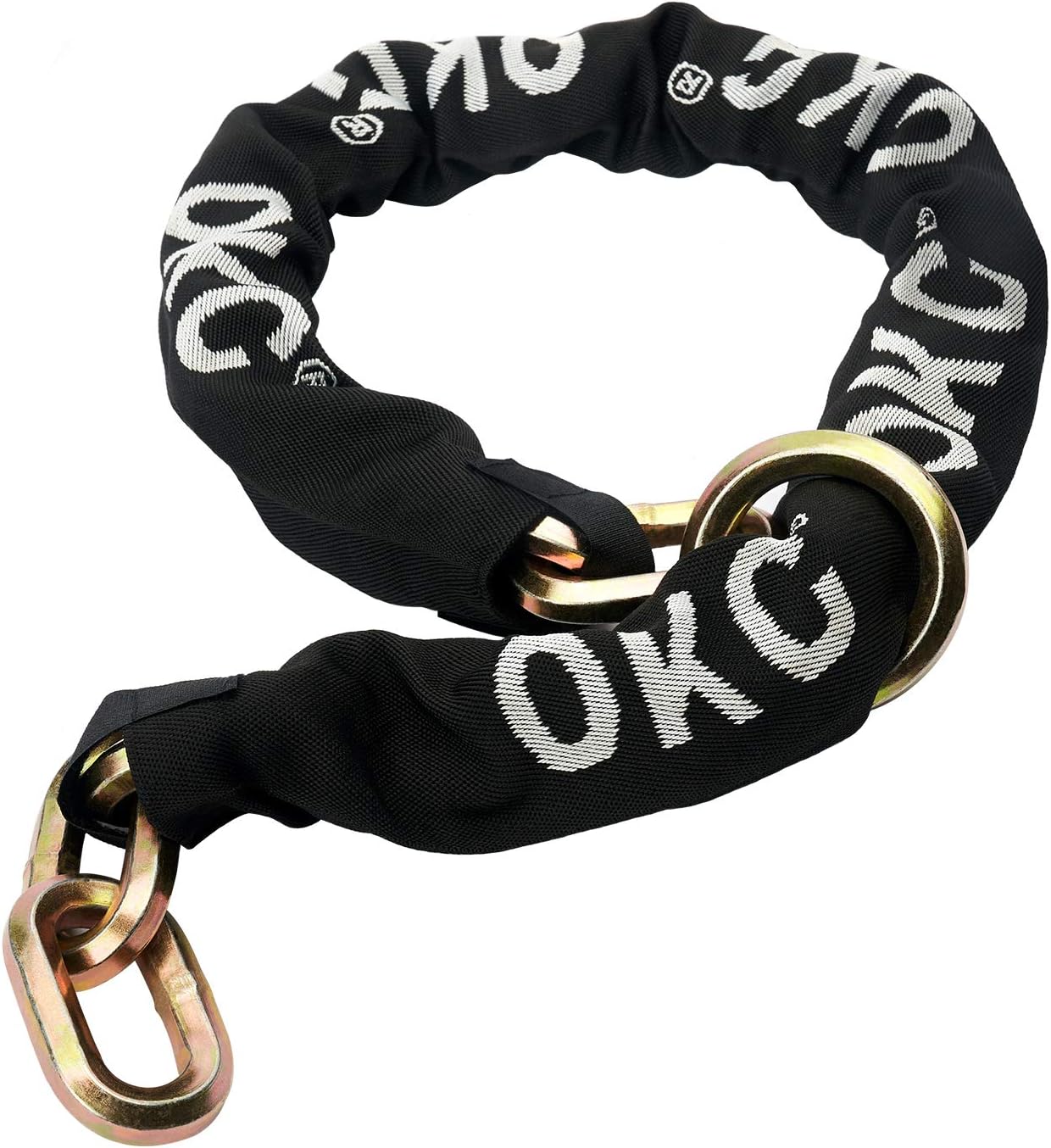OKG Maximum Security Heavy Duty Cinch Chain, 10 lbs, 5 ft x 1/2 in (12mm) Cut Proof Chain with Hardened Steel for Motorcycles, Trailers, Generators