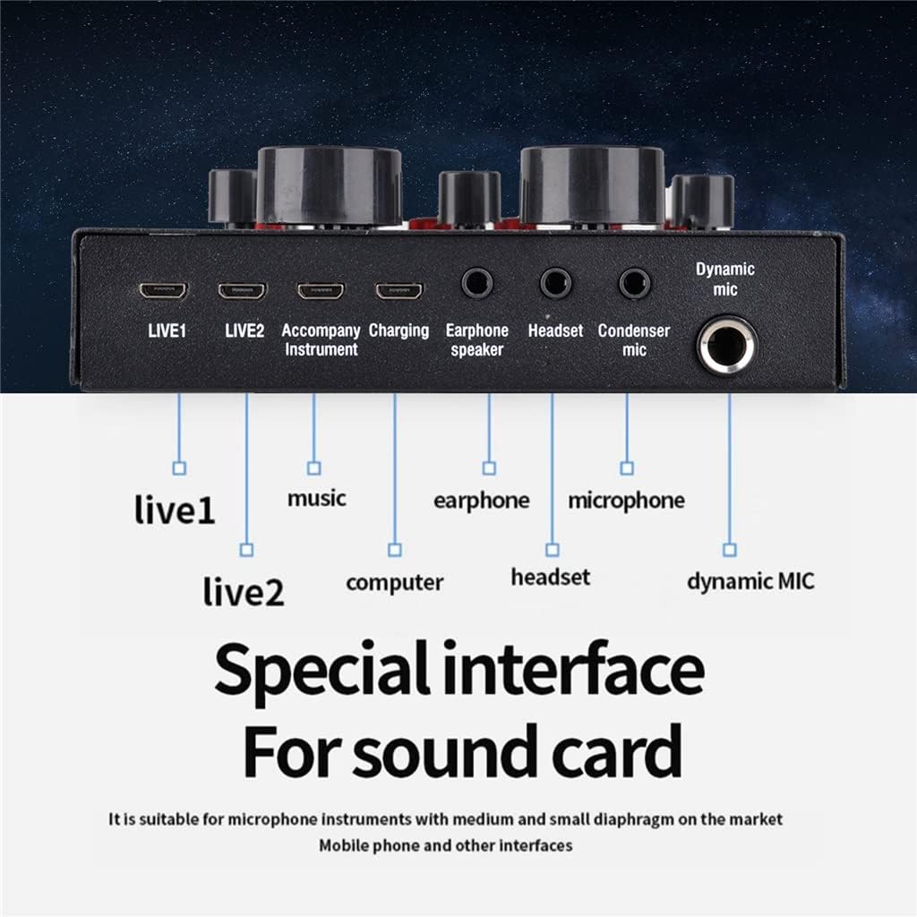 BM 800 Professional Audio V8 Sound Card Set Condenser Microphone for Podcast Recording Live Broadcast