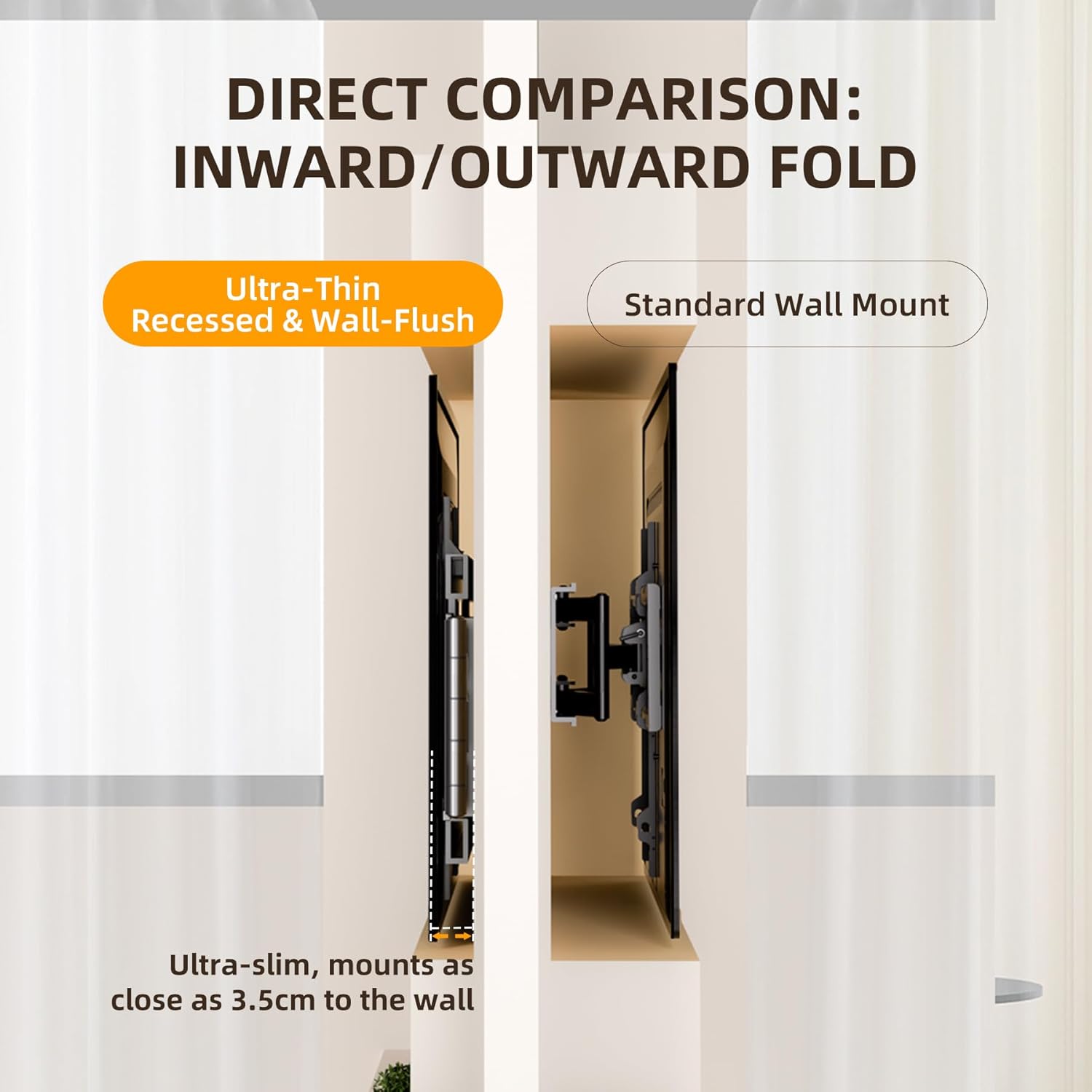 Corner Full Motion TV Wall Mount for 70,75,85,86,98,100,110,120 Inch TVs, Heavy Duty Ultra-Thin Tilt Extension Adjustable TV Bracket,VESA 300x100 to 800x600,Holds up to 396 lbs,DY886