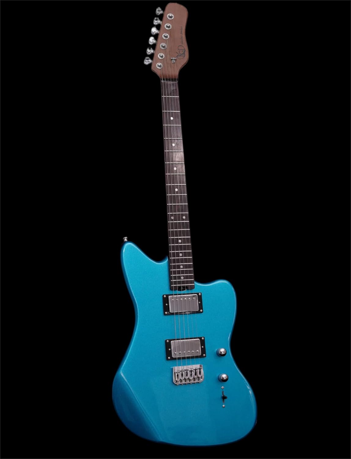 KGD Jazzmaster Mahogany Solid Body Electric Guitar,Roasted Maple Neck and Rosewood fingerboard,Bone Nut,6-String H-H Guitar,Professional/Full Size/Electric Guitars for Adults