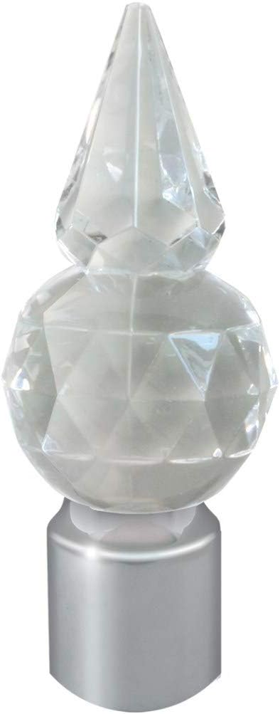 GG Grand General 94612 Clear 7/8 inches Chrome Plated Bumper Guide w Plastic Crystal Pyramid