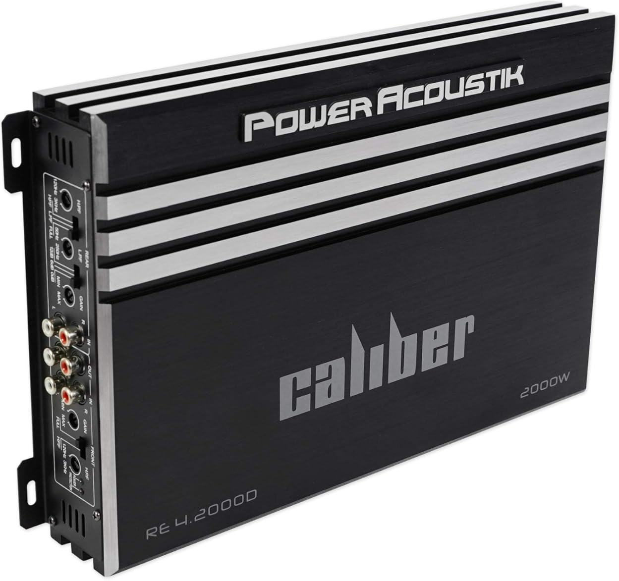 Power Acoustik RE4-2000D 2000 Watt 4-Channel Car Stereo Amplifier Bundle with Rockville RWK42 4 Gauge 4 Chan Car Amp Wiring Installation Wire Kit (2) RCA's